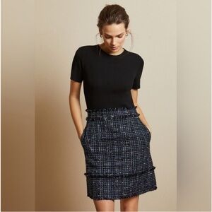 Ted Baker London Black and Blue Midi Dress